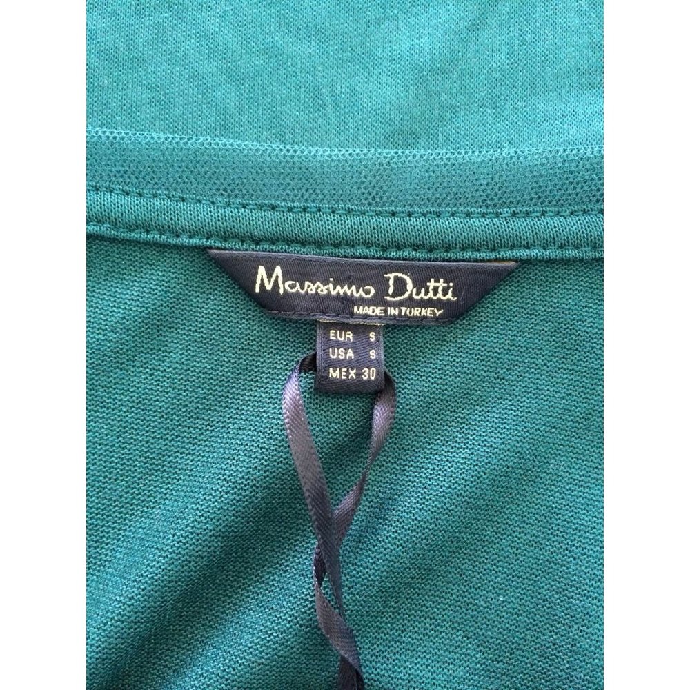 NWT Massimo Dutti Women's Top Sweater Green Long Sleeve Rhinestone Crystal S - Picture 10 of 12